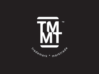 trademark ˟ marktrade – logo 1 color black identity lettering logo minimal white © shockjoy