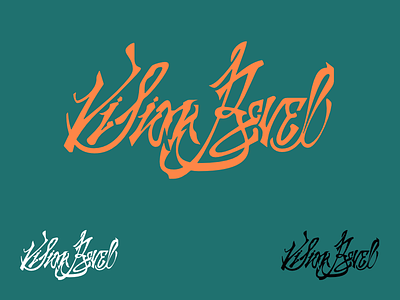 Vision Bevel - Script Lettering (2014-1025) digital lettering logo typography vector vision bevel © shockjoy