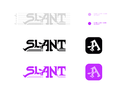 SLANT - logo branding digital icon lettering logo rhino3d typography ui vector © shockjoy
