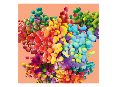 Max Richter – Dream 3 3d album art b3d colorful digital keyshot © shockjoy