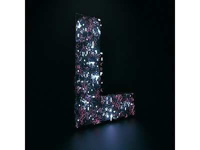 Letters-2017_L1 3d b3d cgi digital keyshot l lettering typography © shockjoy