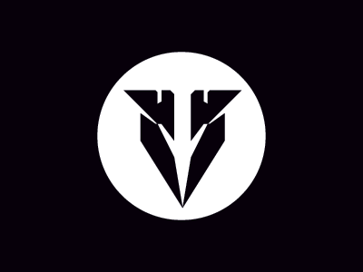 'V' - mark black flat minimal symbol symmetry white © shockjoy