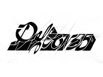 DEFTONES (tri°grid_v3_2012-1118) black c 0 nib deftones hand drawn hand lettering ink lettering sketch tri grid typography © shockjoy