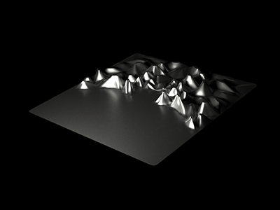 Mesh mold study (2012-1229) 3d b3d blender conceptual gif mesh modeling monochrome rendering study © shockjoy