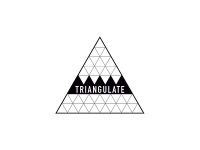 TRIANGULATE 1 color black flat geometry illustration triangles vector white © shockjoy