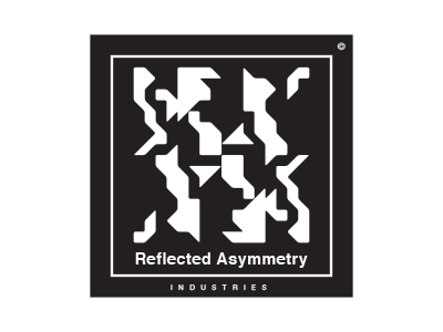 Reflected Asymmetry Industries © asymmetry black conceptual logo patterning vector white © shockjoy