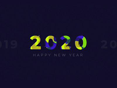 Happy new year 2020 2020 design 2020 trend best shot colorful creativedesign graphicdesign happynewyear illustration newyears photoshop ui uidesign