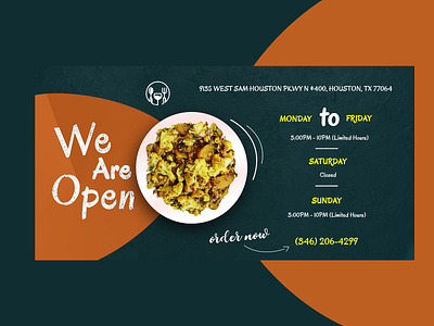 Reopening restaurant Banner banner design banners branding business colorful creativedesign food graphicdesign open photoshop restaurants