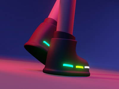 Glowing Shoes 3d 3ddesign blender graphicdesign shoe