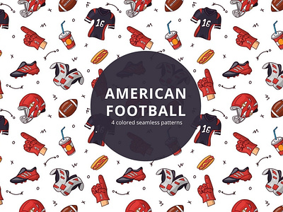 American Football Vector Free Pattern