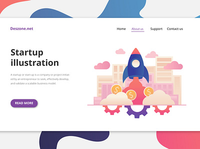 Startup Vector Free Illustration design free freebie graphics illustration startup typography vector