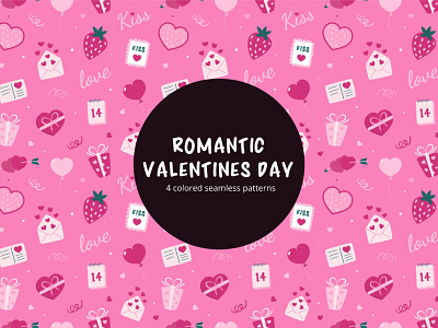Romantic Valentines Day Vector Free Seamless Pattern free freebie freegraphics freepatterns freevector pattern valentines valentines day valentinesday vector