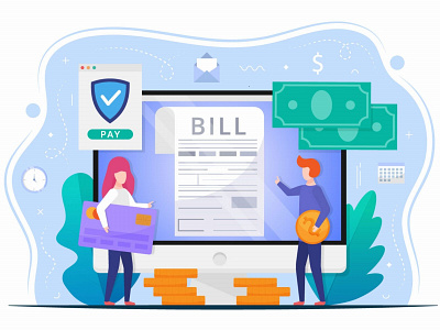 Bill Payment Vector Design Concept graphicdesign graphics graphicsurf illustration