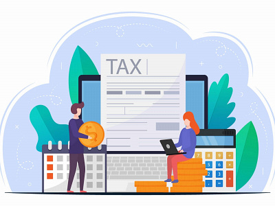 Online Tax Payment Vector Design Concept graphicdesign graphics graphicsurf illustration