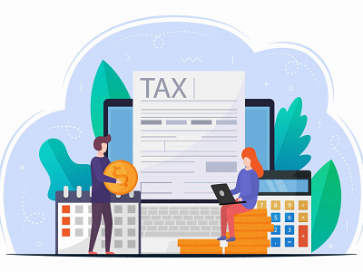 Online Tax Payment Vector Design Concept