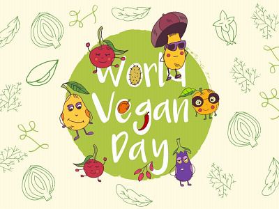 World Vegan Day Free Vector Illustration