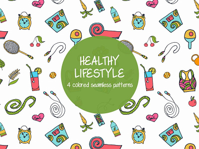 Healthy Lifestyle Seamless Free Pattern free freebie graphics healthy pattern sport vector vectorpattern