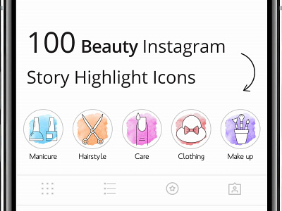 Free 100 Beauty Instagram Story Highlight Icons