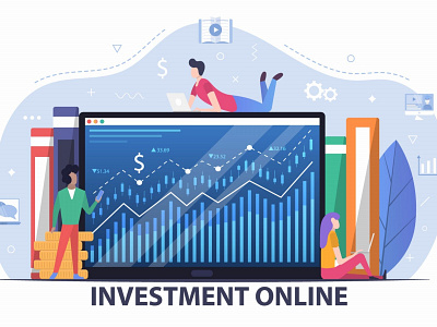 Online Investment Free Vector Flat Design