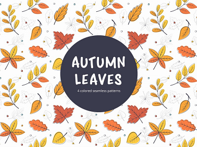 Autumn Leaves Free Vector Seamless Pattern