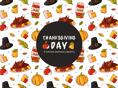 Thanksgiving Day Free Vector Seamless Pattern backgrond background backgrund design food foods free freebie graphics meal meals pattern patterns seamless thanksgiving vector