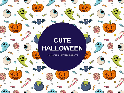 Cute Halloween Free Vector Seamless Pattern background backgrounds design free freebie graphics halloween hallowen helloween pattern patterns pumpkin seamless vector