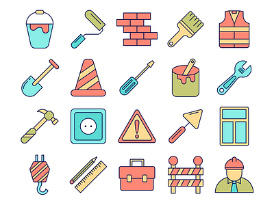 Construction Vector Freebie Icon Set construction design development free freebie freebies graphics icon set icons illustration typography vector