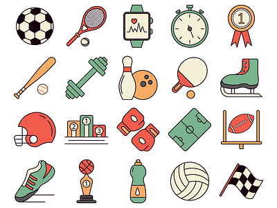 Sport Vector Freebie Icon Set