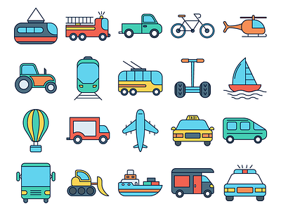 Transport Vector Freebie Icon Set design free freebie graphics icons transport typography vector