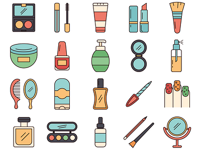 Cosmetics Vector Free Icon Set by GraphicSurf.com on Dribbble