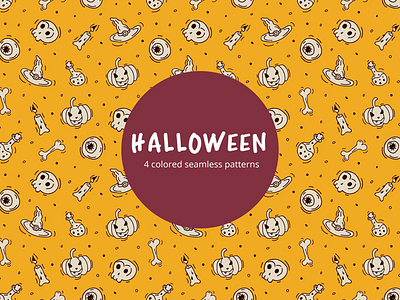 Halloween Vector Free Seamless Pattern