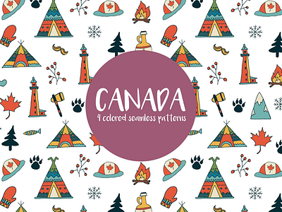 Canada Seamless Freebie Pattern canada design free freebie graphics illustration pattern vector