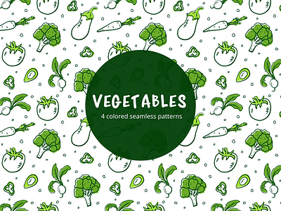 Vegetables Vector Freebie Seamless Pattern