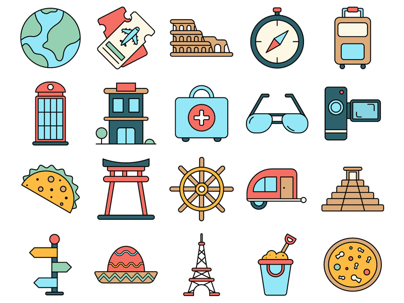 Download Travel Vector Freebie Icon Set by DesZone.net - Free ...