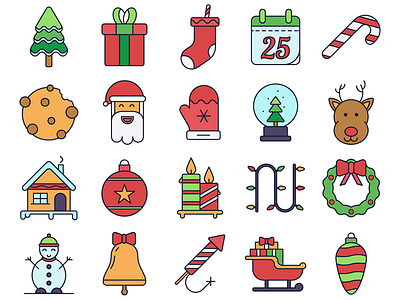 Christmas Vector Freebie Icon Set