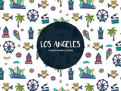 Los Angeles Vector Freebie Pattern free freebie graphics illustration los angeles pattern vector