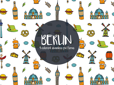 Berlin Vector Freebie Pattern berlin free freebie germany graphics illustration pattern typography vector