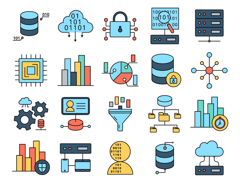 Data Vector Freebie Icon Set By GraphicSurf.com On Dribbble