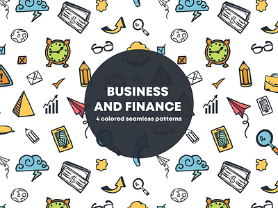 Business And Finance Vector Free Pattern business finance free freebie graphics illustration pattern vector