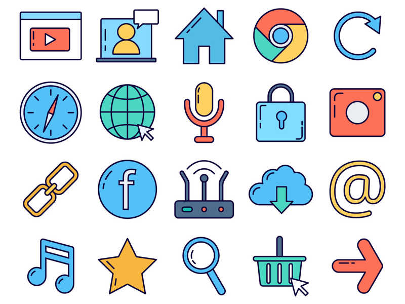 Internet Vector Freebie Icon Set internet icons typography vector graphics freebie free