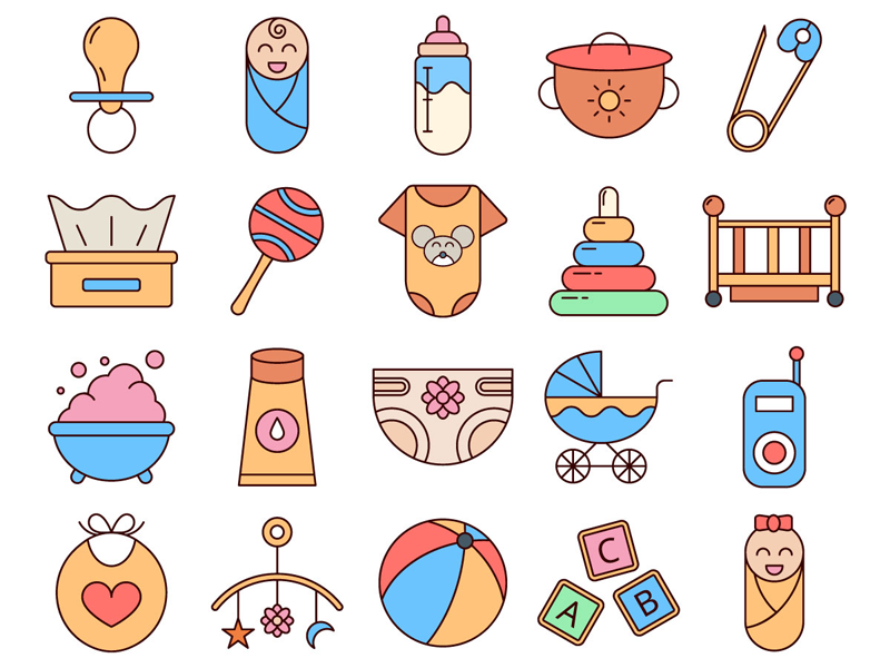 Download Baby Vector Freebie Icon Set by DesZone.net - Free Vector Graphics on Dribbble