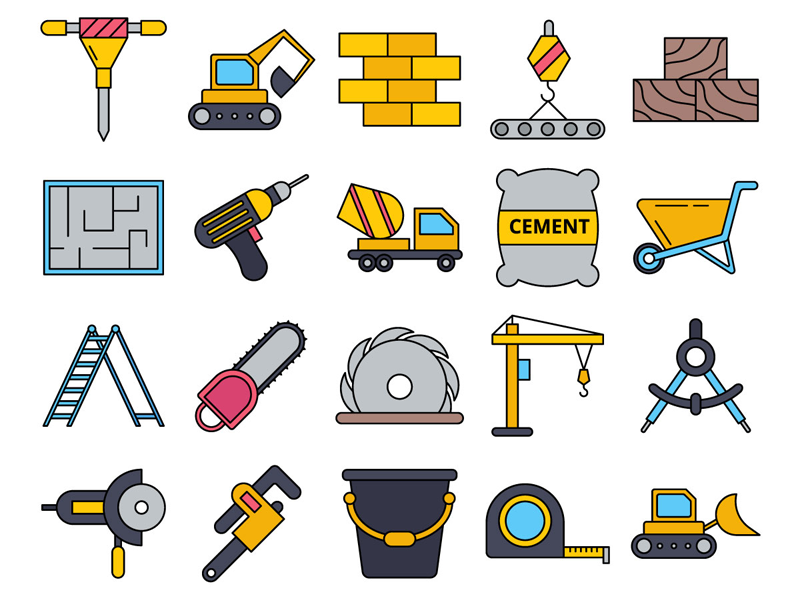 Download Construction Site Vector Freebie Icon Set by DesZone.net ...