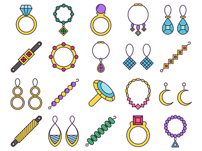 Jewelry Vector Freebie Icon Set free freebie graphics icons jewelry vector