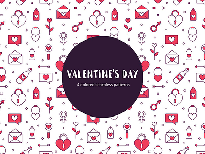 Valentine’s Day Vector Free Seamless Pattern free freebie graphics pattern typography valentine valentine day vector