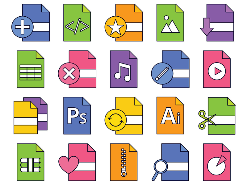 Files Vector Freebie Icon Set by GraphicSurf.com on Dribbble