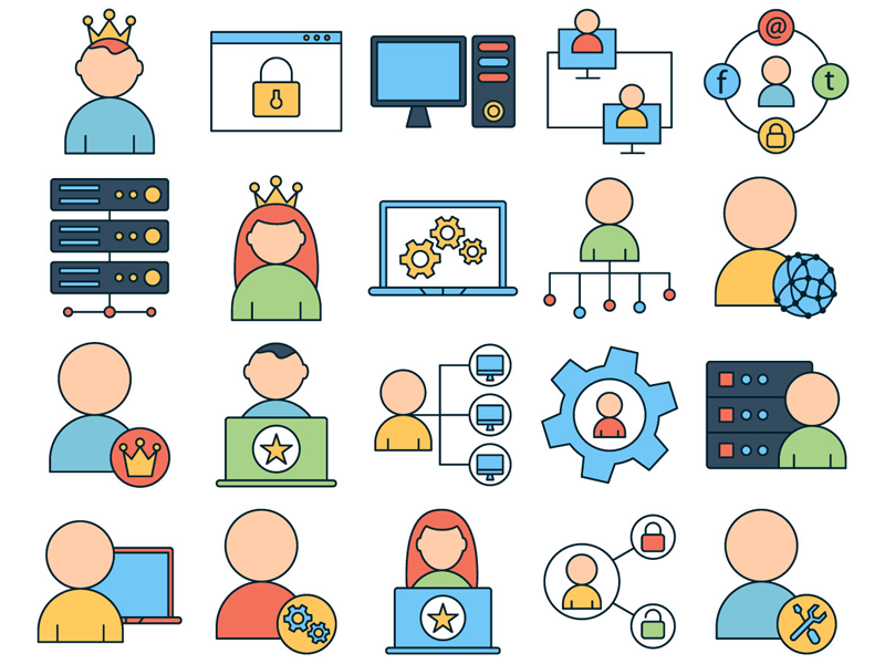 Admin Vector Free Icon Set admin typography icons vector graphics freebie free