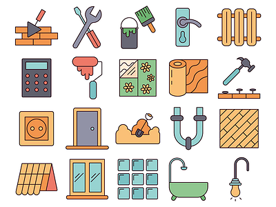 Construction Service Vector Free Icon Set construction free freebie graphics icons typography vector