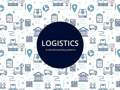 Logistics Vector Free Seamless Pattern free freebie graphics pattern typography vector