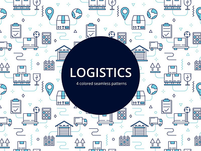 Logistics Vector Free Seamless Pattern