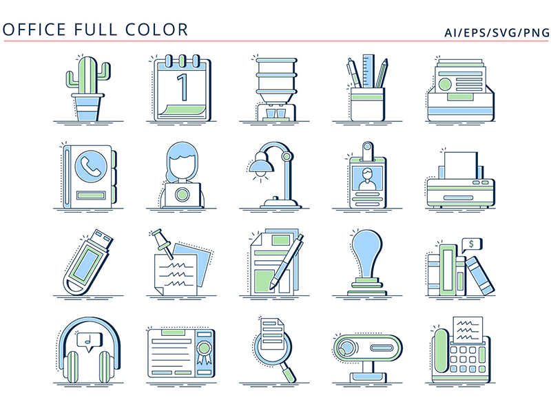 Free 20 Office Vector Icons free freebie graphics icons office typography vector